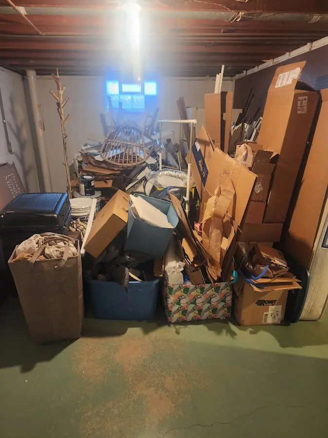 Roll-off dumpster container at job site for Concrete Dumpster Rental in Honey Brook